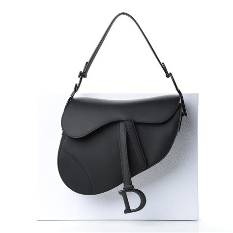 dior matte black saddle bag